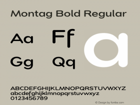 Montag W01 Bold Version 1.10 Font Sample