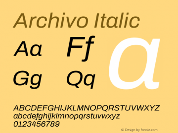 Archivo Italic Version 2.001图片样张