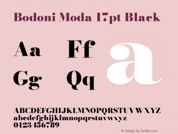 Bodoni Moda 17pt Font,Bodoni 17pt Black Font,BodoniModa17pt-Black Font|Bodoni Moda 17pt Version Font-TTF Font/Uncategorized Font-Fontke.com