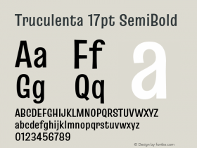 Truculenta 17pt SemiBold Version 1.002 Font Sample