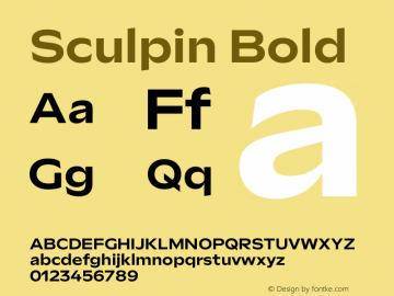 Sculpin Bold Version 1.000; wf-rip Font Sample