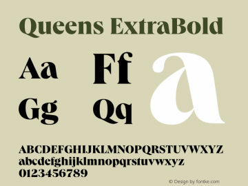 Queens ExtraBold Version 1.001图片样张