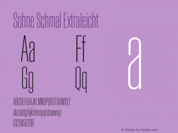 SohneSchmal-Extraleicht Version 1.107 | w-rip DC20201120 Font Sample