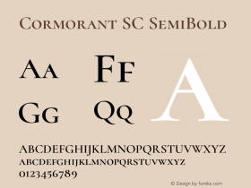 Cormorant SC SemiBold Version 3.604;hotconv 1.0.109;makeotfexe 2.5.65596 Font Sample