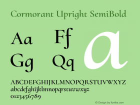 Cormorant Upright SemiBold Version 3.302;hotconv 1.0.109;makeotfexe 2.5.65596 Font Sample