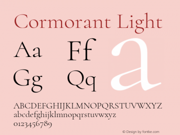 Cormorant Light Version 3.604图片样张