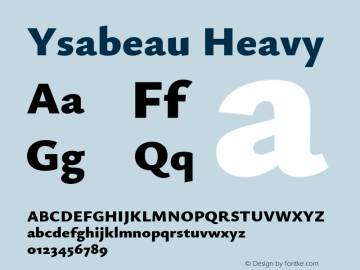 Ysabeau Heavy Version 0.019图片样张