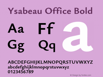 Ysabeau Office Bold Version 0.019图片样张
