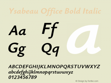 Ysabeau Office Bold Italic Version 0.017图片样张