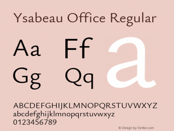 Ysabeau Office Regular Version 0.019图片样张