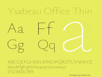Ysabeau Office Thin Version 0.019图片样张
