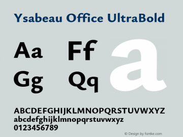 Ysabeau Office UltraBold Version 0.019图片样张