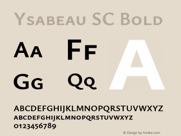 Ysabeau SC Bold Version 0.019 Font Sample