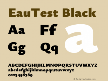 EauTest Black Version 0.002;PS 000.002;hotconv 1.0.88;makeotf.lib2.5.64775图片样张