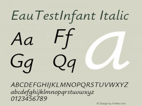 EauTestInfant Italic Version 0.002图片样张