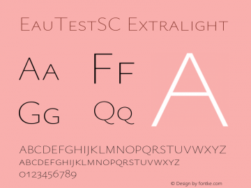 EauTestSC Extralight Version 0.002图片样张