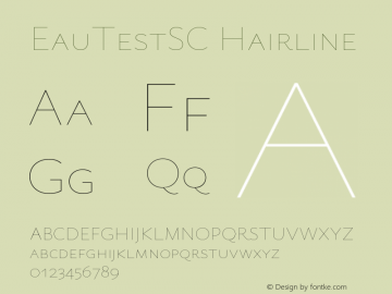EauTestSC Hairline Version 0.002图片样张