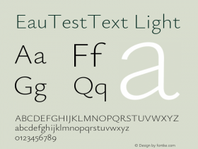 EauTestText Light Version 0.002图片样张