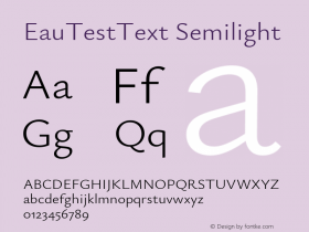 EauTestText Semilight Version 0.002图片样张