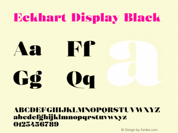 Eckhart Display Black Version 1.000;hotconv 1.0.109;makeotfexe 2.5.65596图片样张