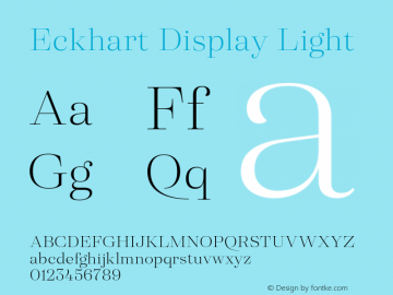 Eckhart Display Light Version 1.000;hotconv 1.0.109;makeotfexe 2.5.65596图片样张