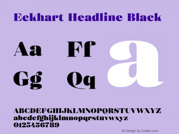 Eckhart Headline Black Version 1.000;hotconv 1.0.109;makeotfexe 2.5.65596图片样张