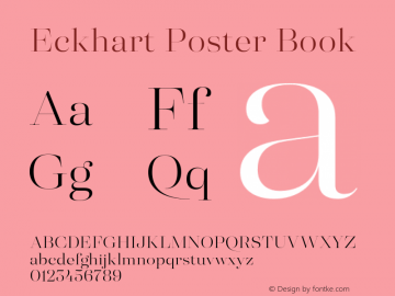 Eckhart Poster Book Version 1.000;hotconv 1.0.109;makeotfexe 2.5.65596图片样张