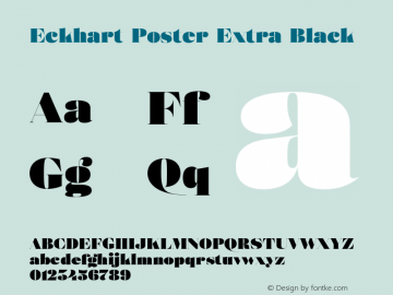 Eckhart Poster Extra Black Version 1.000;hotconv 1.0.109;makeotfexe 2.5.65596图片样张