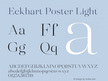 Eckhart Poster Light Version 1.000;hotconv 1.0.109;makeotfexe 2.5.65596图片样张