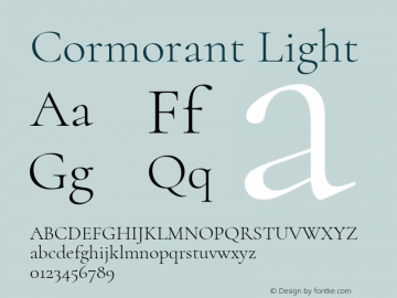 Cormorant Light Version 3.612图片样张