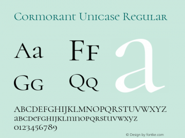 Cormorant Unicase Regular Version 3.612图片样张