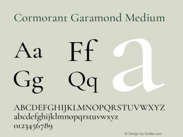 Cormorant Garamond Medium Version 3.612;FEAKit 1.0图片样张