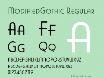 ModifiedGothic Regular 001.000图片样张