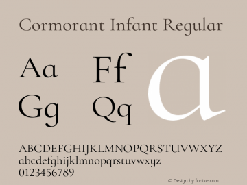 Cormorant Infant Regular Version 3.612;FEAKit 1.0图片样张