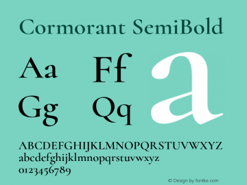 Cormorant SemiBold Version 3.612;FEAKit 1.0 Font Sample
