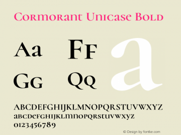 Cormorant Unicase Bold Version 3.612;FEAKit 1.0图片样张