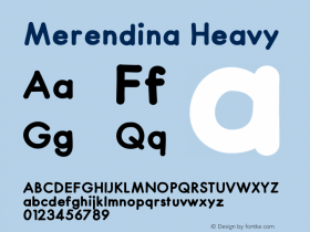 Merendina Heavy Version 1.000;PS 001.000;hotconv 1.0.88;makeotf.lib2.5.64775 Font Sample