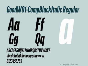 Good W01 Comp Black Italic Version 7.504图片样张