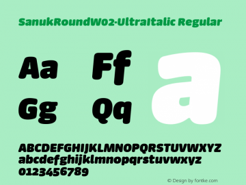 Sanuk Round W02 Ultra Italic Version 7.504图片样张