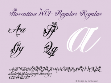 Fiorentina W01 Regular Version 1.10 Font Sample