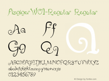 Fizgiger W01 Regular Version 1.00 Font Sample