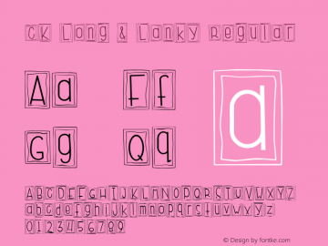 CK Long & Lanky Regular 10/8/2002 Font Sample
