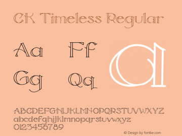 CK Timeless Regular 10/8/2002 Font Sample