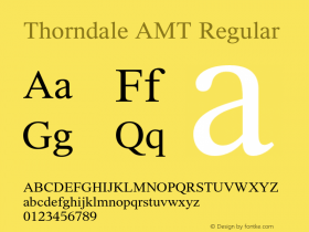 Thorndale AMT Regular OTF 1.003;PS 001.000;Core 1.0.32;makeotf.lib1.4.3831 Font Sample