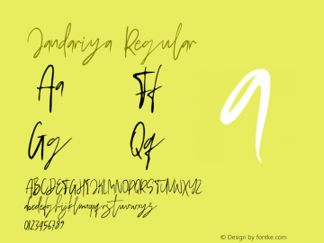 Jandariya Version 1.000 Font Sample