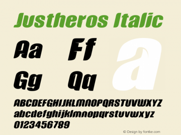 Justheros Italic 1.00图片样张