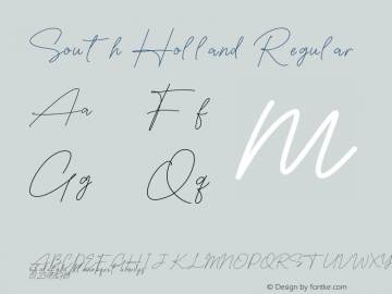 South Holland Version 1.00;March 29, 2021;FontCreator 13.0.0.2683 64-bit图片样张