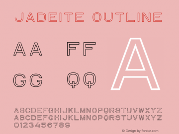 Jadeite Outline 1.100 Font Sample