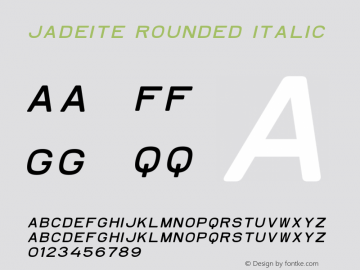 Jadeite Rounded Italic 1.100图片样张