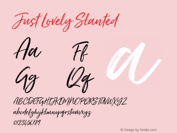 Just Lovely Slanted com.myfonts.easy.nicky-laatz.just-lovely.slanted.wfkit2.version.4KDQ Font Sample